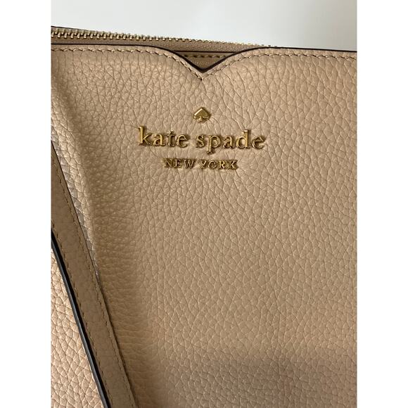 KATE SPADE NUDE, BONE COLOR PEBBLED LEATHER SHOULDER BAG - Picture 2 of 16